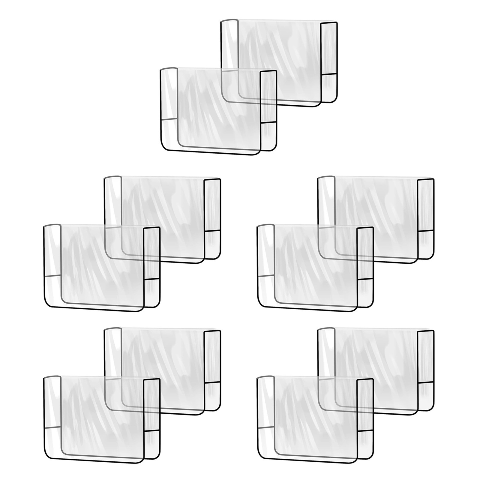 10 Pack Salon Chair Cover Protectors,Clear Square Hairdressing Chair Back3745