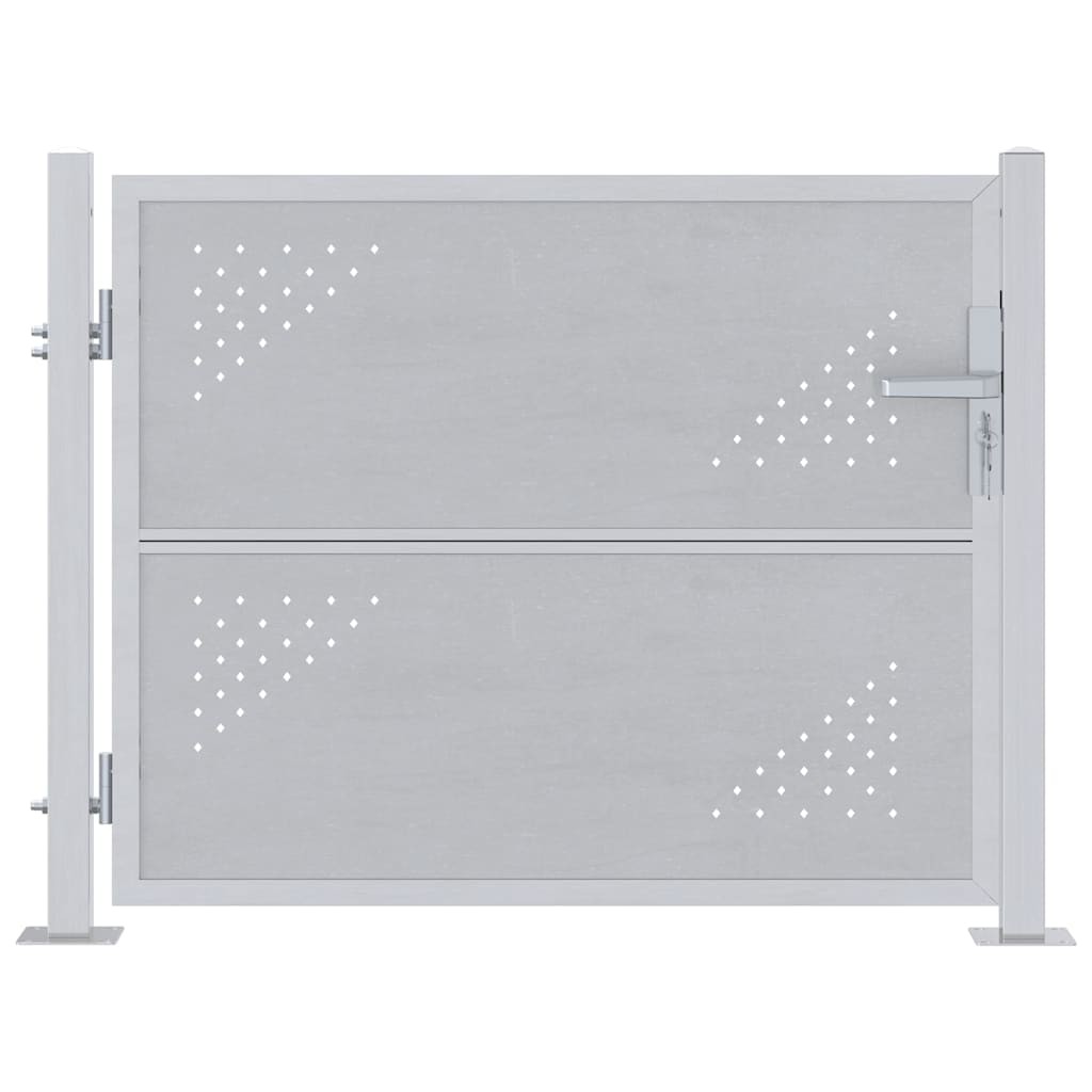 vidaXL Garden Gate with Lock Silver 100 x 75 cm Stainless Steel, Garden and Terr