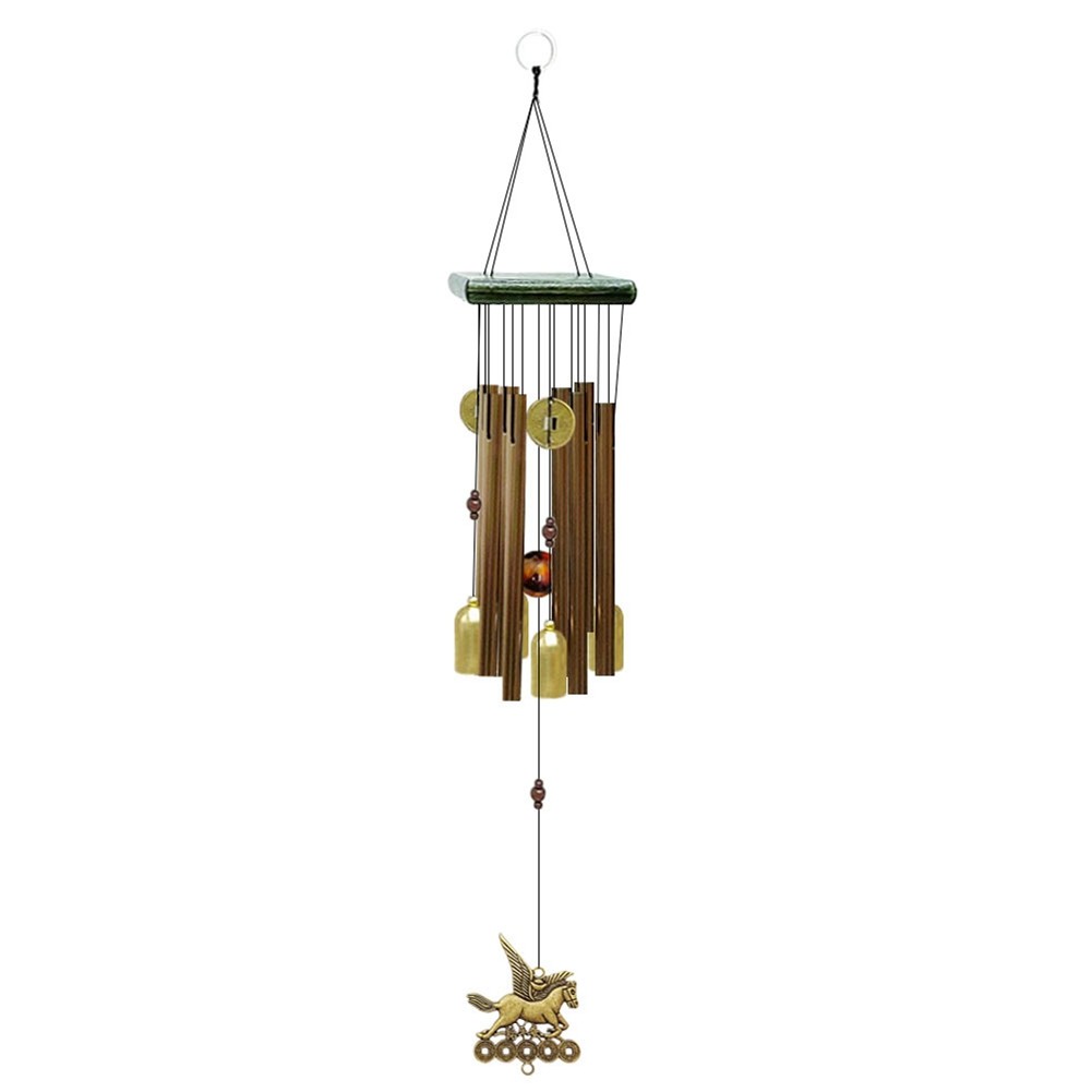 3X(Antique Wind Chime Copper Tube Silver Tube Outdoor Garden Door Hanging5414