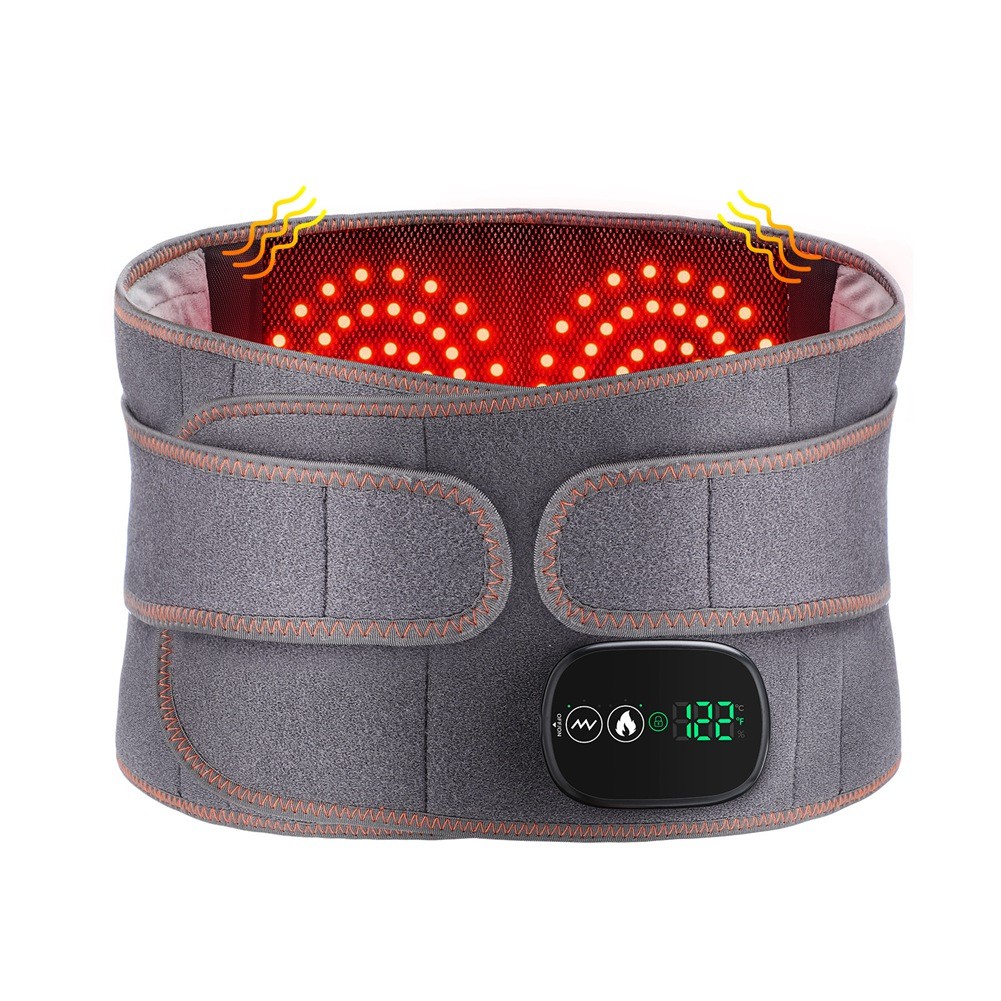 Rechargeable Heating Massage Belt Warm Compress Heating Belt Controller Red3289