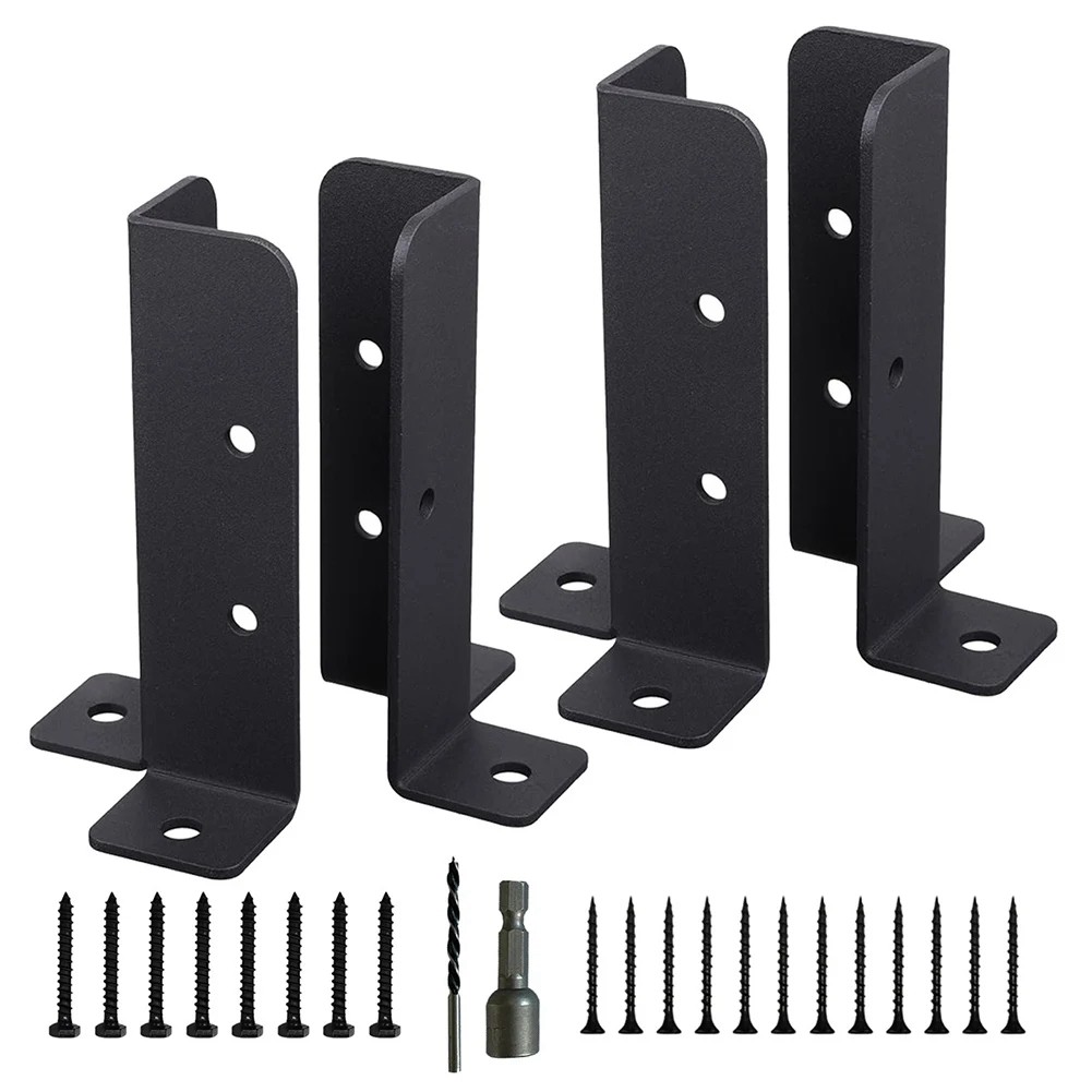 4Pcs Adjustable Deck Post Anchor Base Brackets Fence for Pergola Fence8379