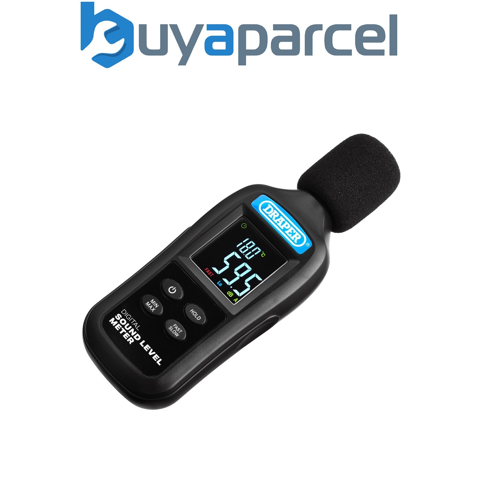 Draper 12442 Handheld Digital Sound Level Meter, 35-135dB and -20 to +70 C