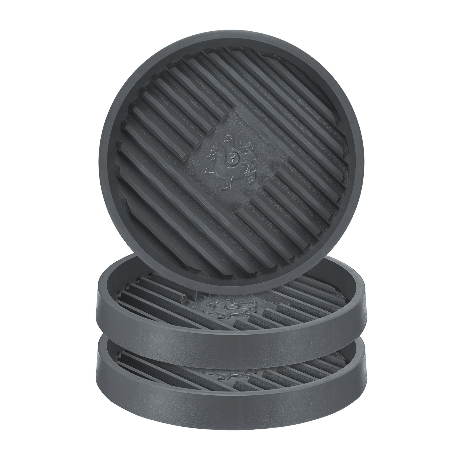 3-Pack Plant Saucer, 9.9 Inch Flower Pot Saucers for Indoor/Outdoor [Cement Ash]