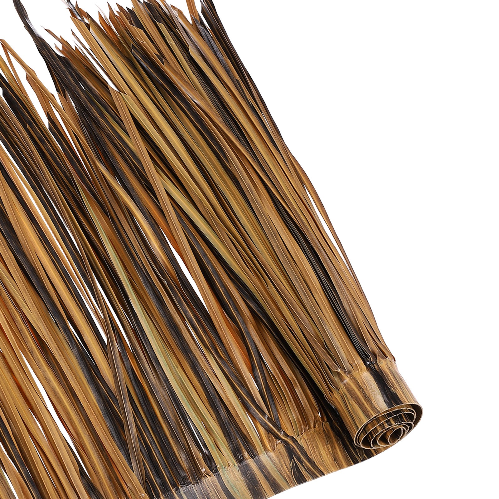 118" x 20" Artificial Palm Straw Rolls for Garden, Dry Grass Mix