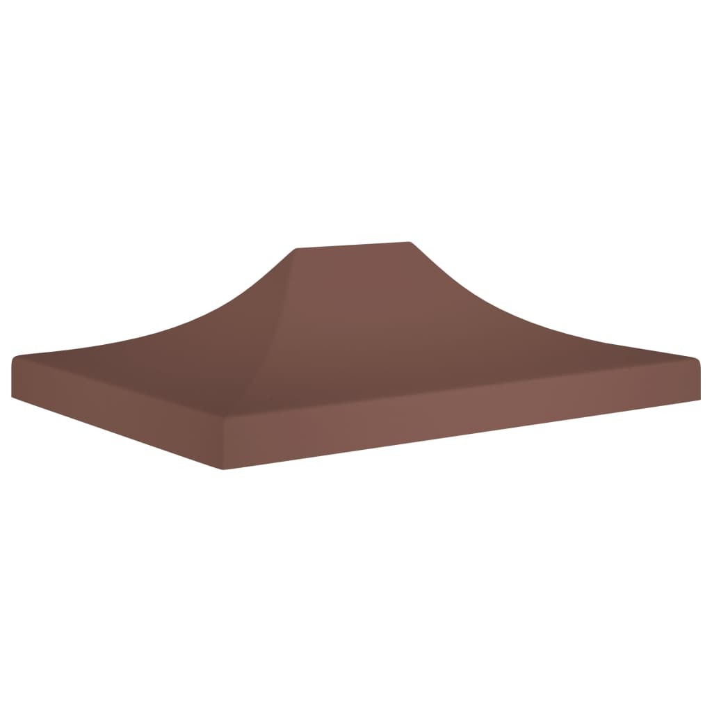 Party Tent Roof 4.5x3 m Brown 270 g/m² Replacement Canopy Gazebo Cover vidaXL