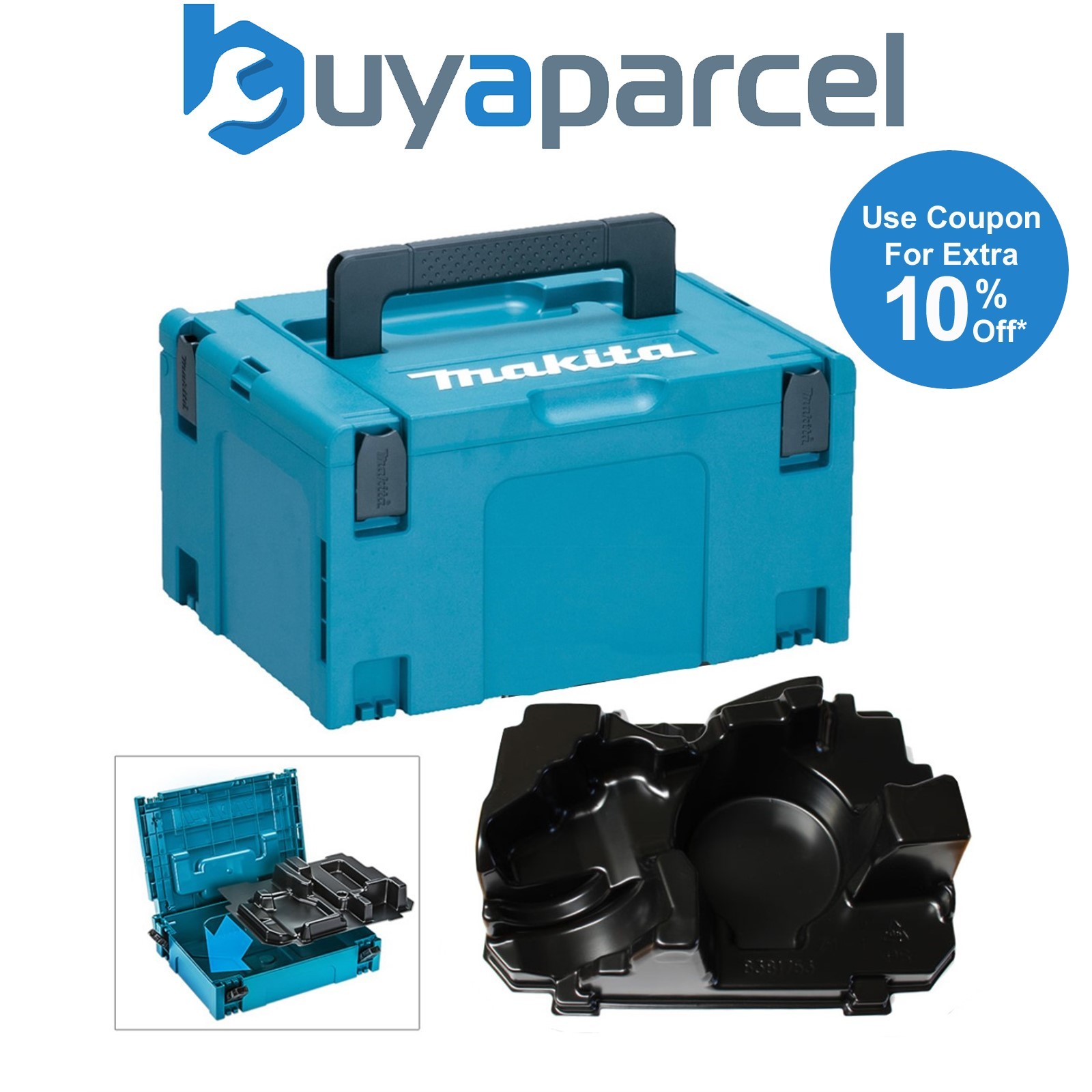 Makita 18v Angle Grinder Makpac Tool Case and Inlay for DGA458 DGA454 DGA455