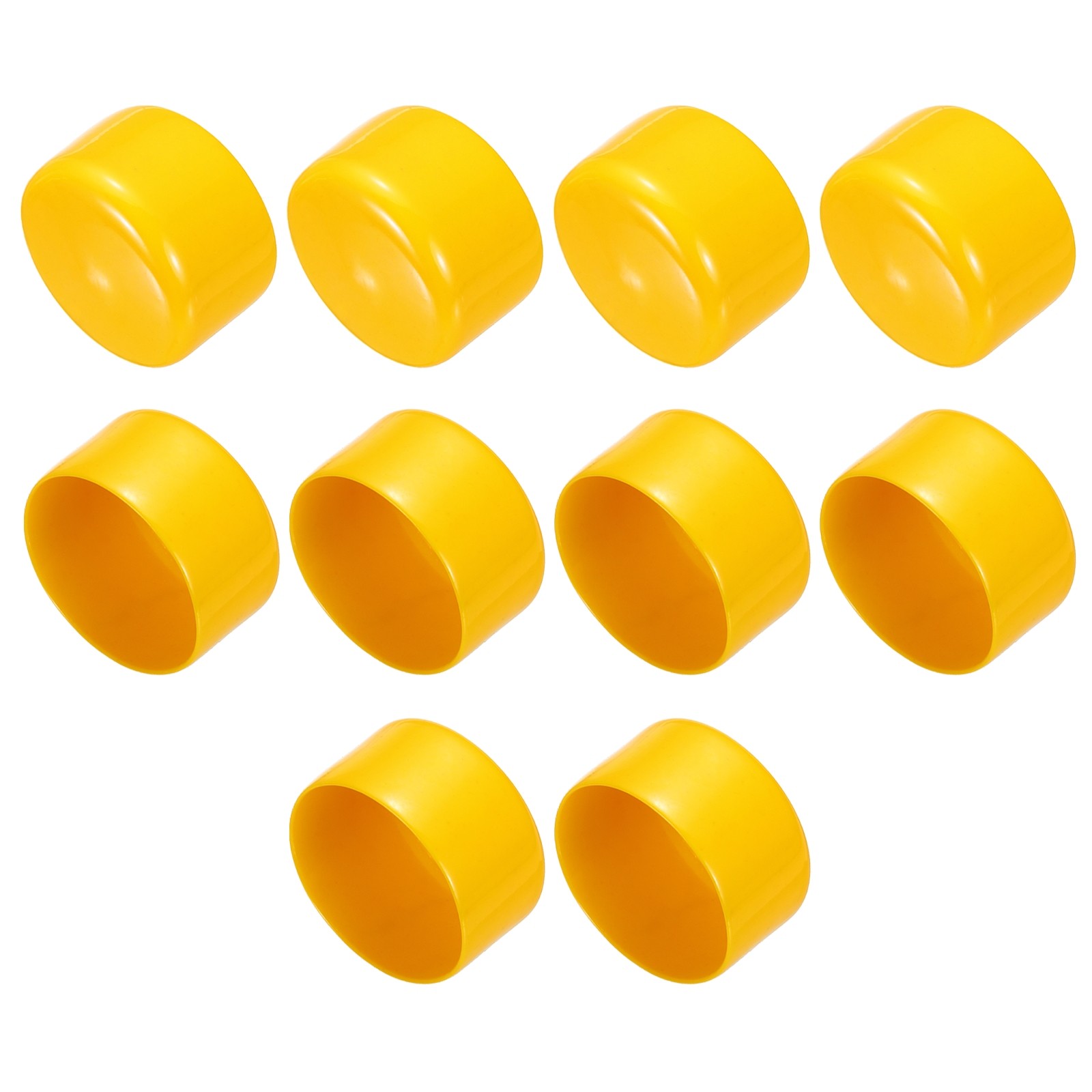 10pcs Rubber End Caps 65mm(2.6") End Cap Screw Thread Protector Yellow