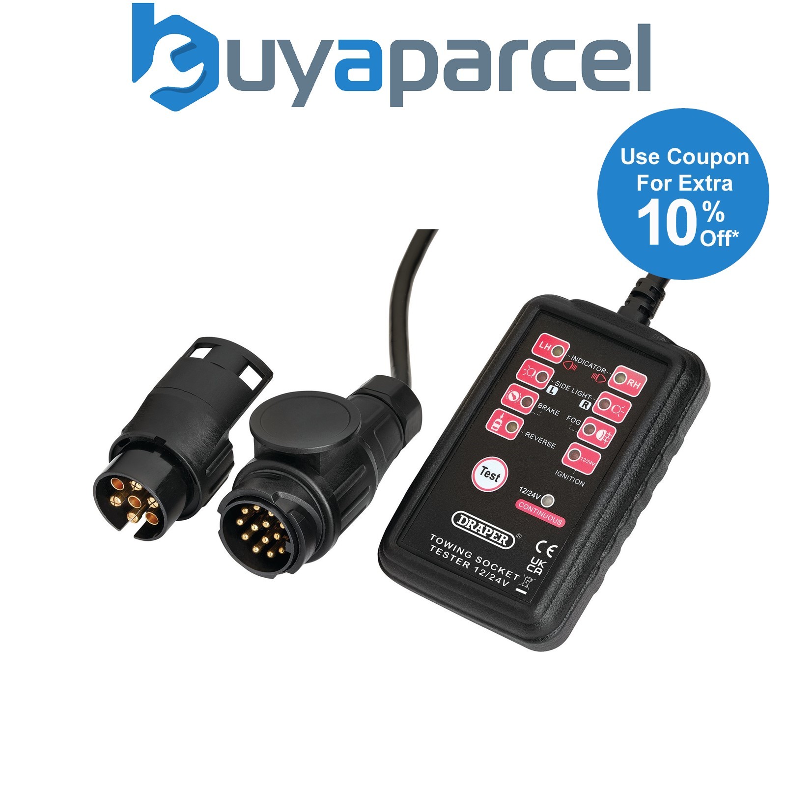 Draper 27197 13 and 7-Pin Towbar Socket Tester