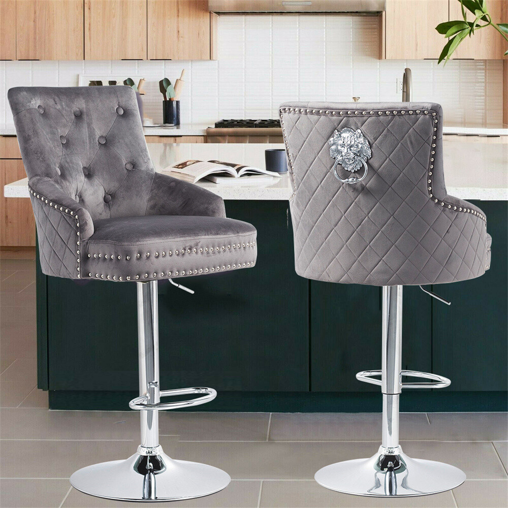 Adjustable Gas Pump Bar Stool Barber Reclining Salon Chair Hairdressing Beauty