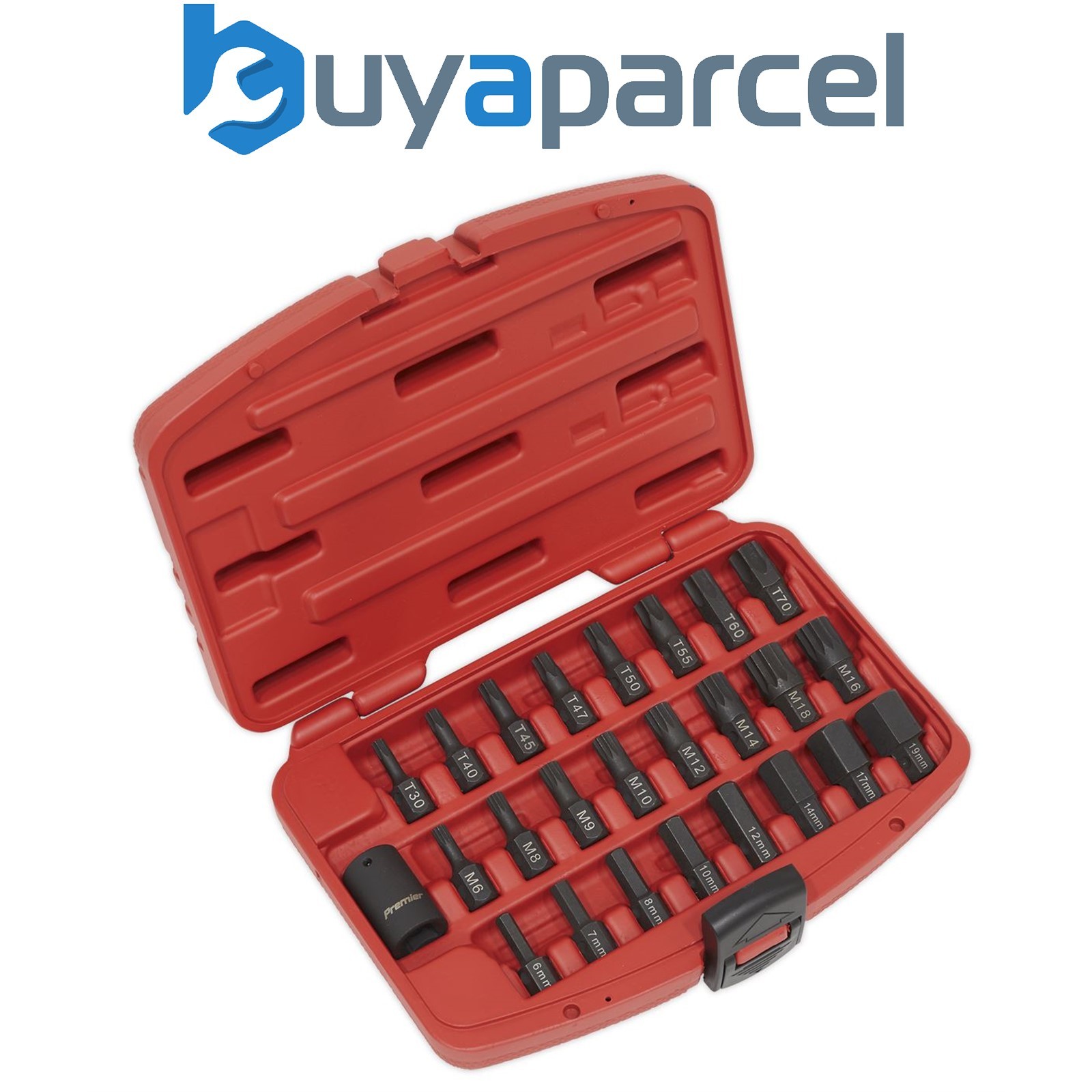 Sealey AK5612 Premier TRX-Star*/Hex/Spline Impact Bit Set 1/2"Sq Drive 25pc