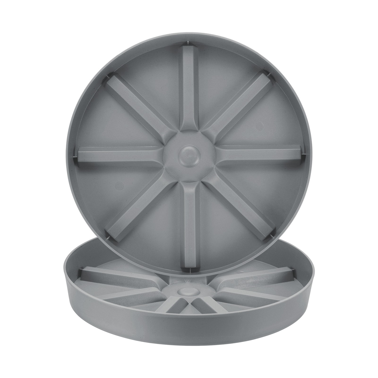 2-Pack Plant Saucer, 12 Inch Flower Pot Saucers for Indoor/Outdoor [Grey]