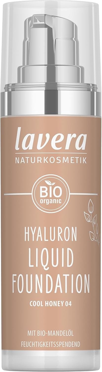 lavera Hyaluron Liquid Foundation - Cool Honey 04 - hyaluronic acid and almond