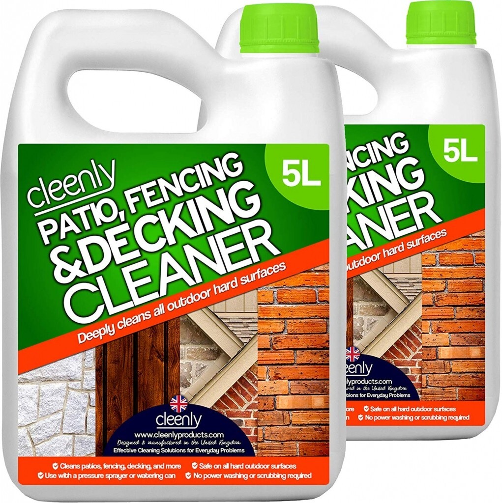 Cleenly Patio Cleaner Mould Algae Moss Killer Drive Decking Fencing 10L