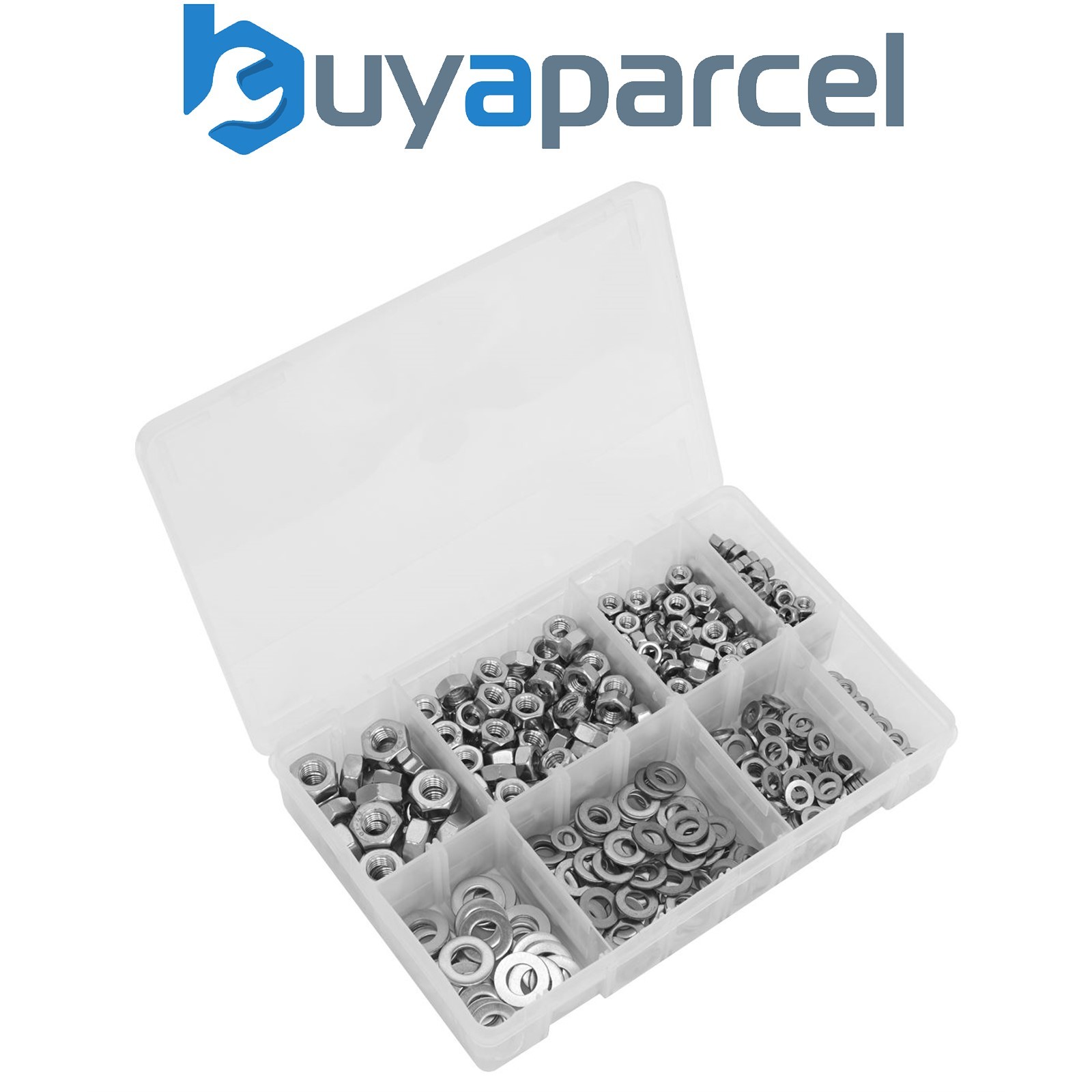 Sealey AB077NW Stainless Steel Nut and Washer Assortment M5-M10 500pc
