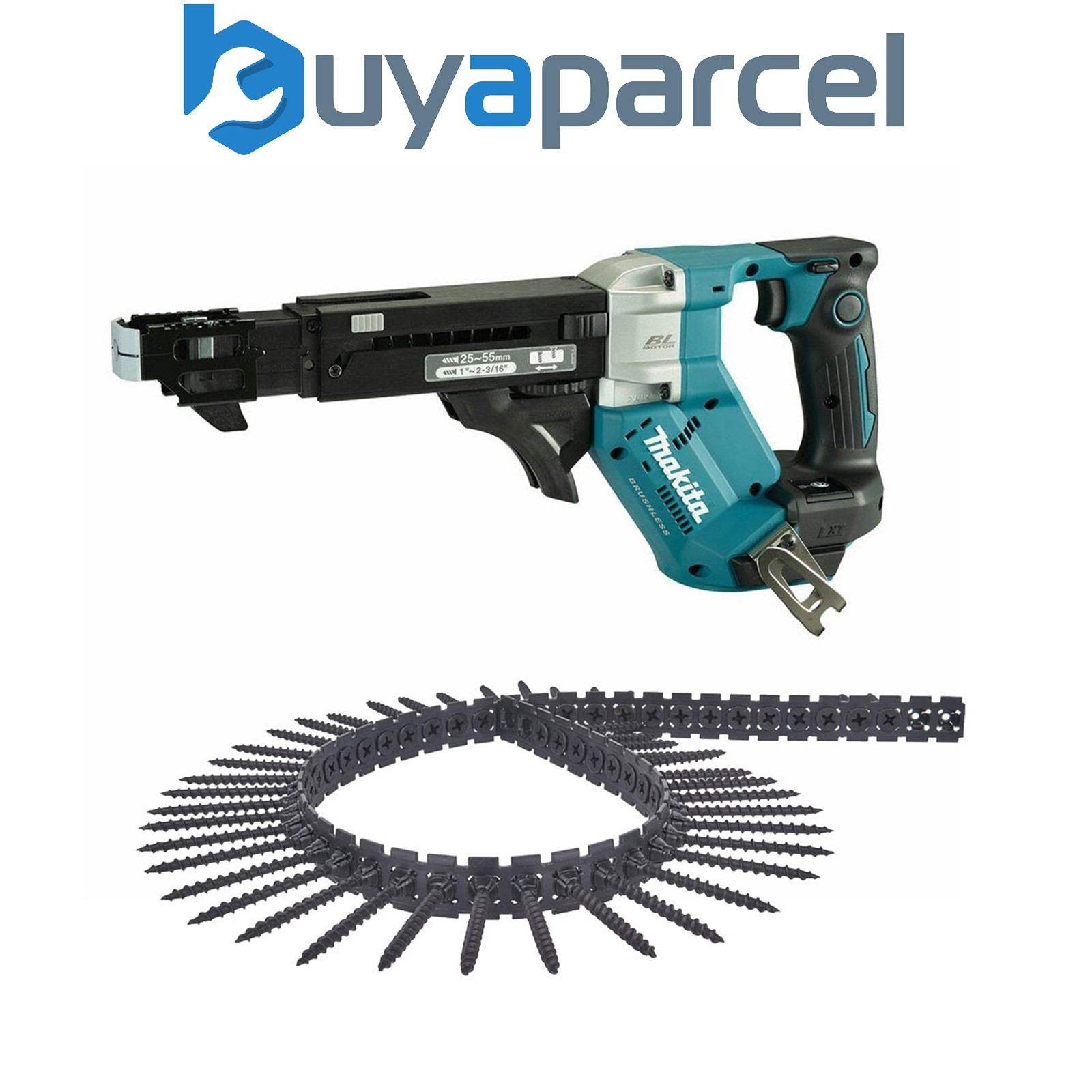 Makita DFR551Z LXT 18v Brushless Auto Feed Screwdriver Bare + 1000 Screws