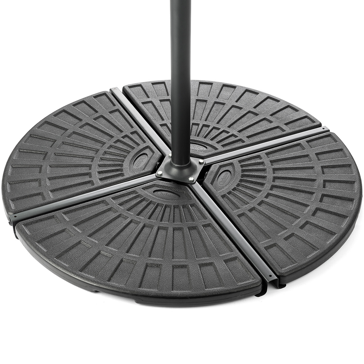 Parasol Base Overhanging Concrete Filled Banana Cantilever Stand 50kg Christow