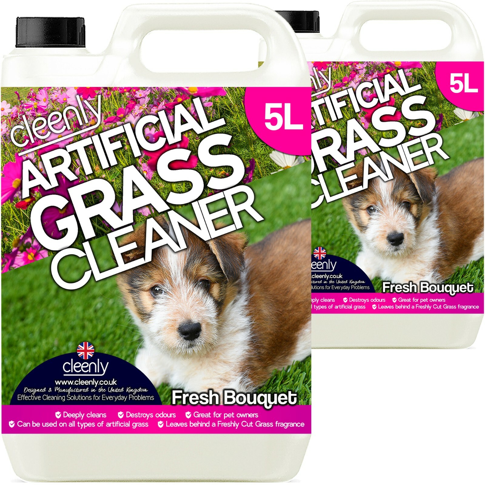 Cleenly Artificial Grass Cleaner Astro Turf Pet Odour Floral Deodoriser 10L