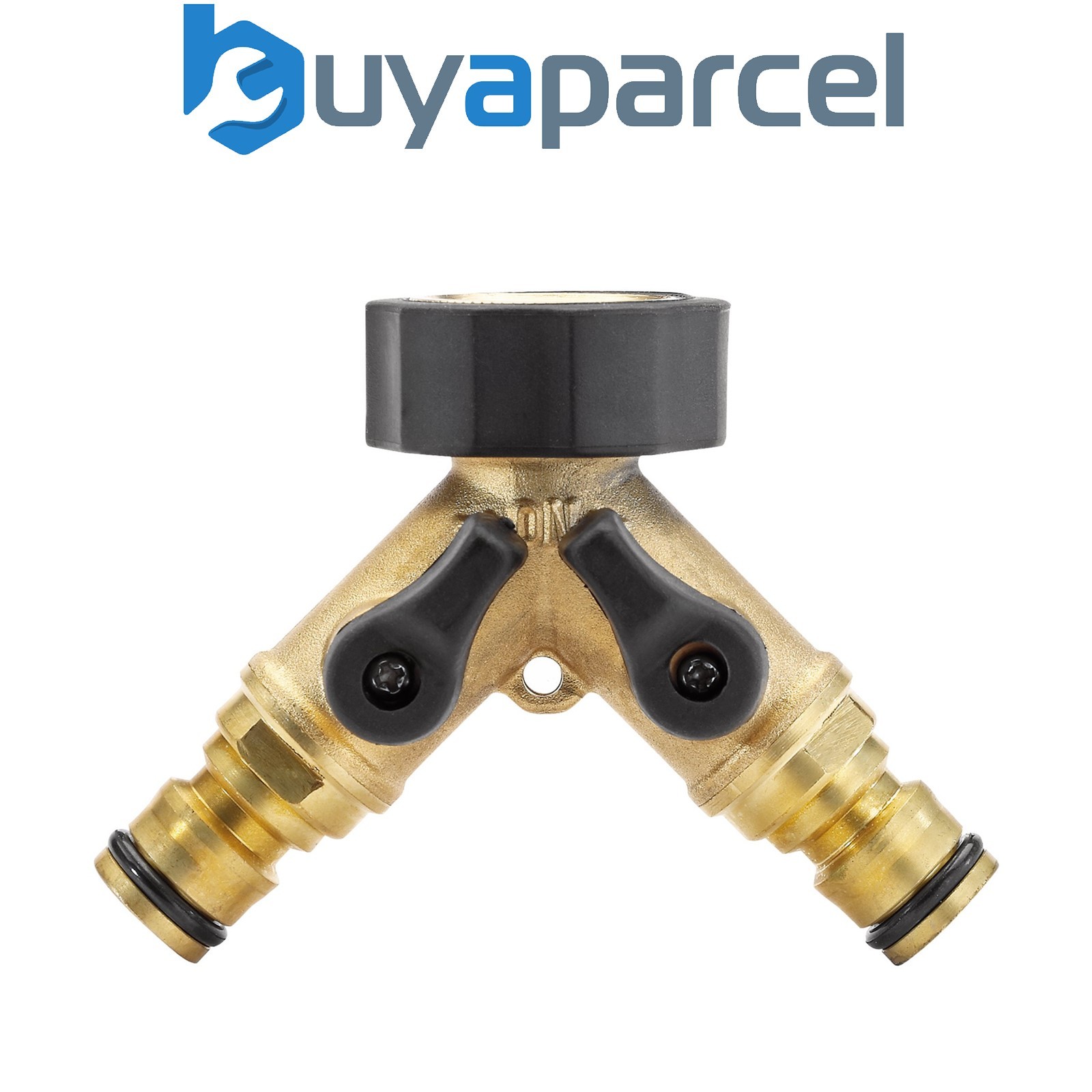 Draper 36228 Brass Double Tap Connector with Flow Control, 3/4