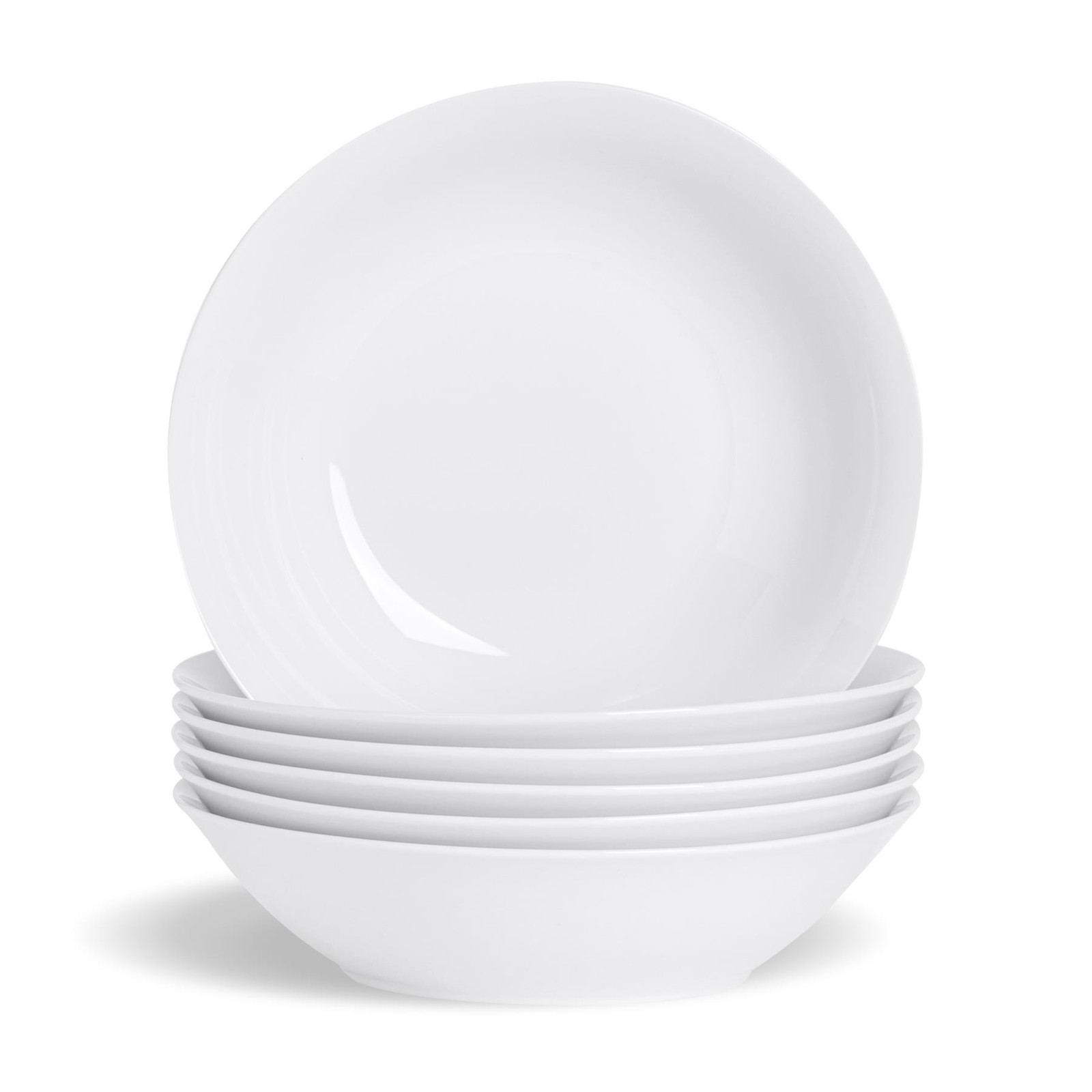 12x Classic White Pasta Bowls Porcelain Ramen Noodle Serving Dishes 25.5cm