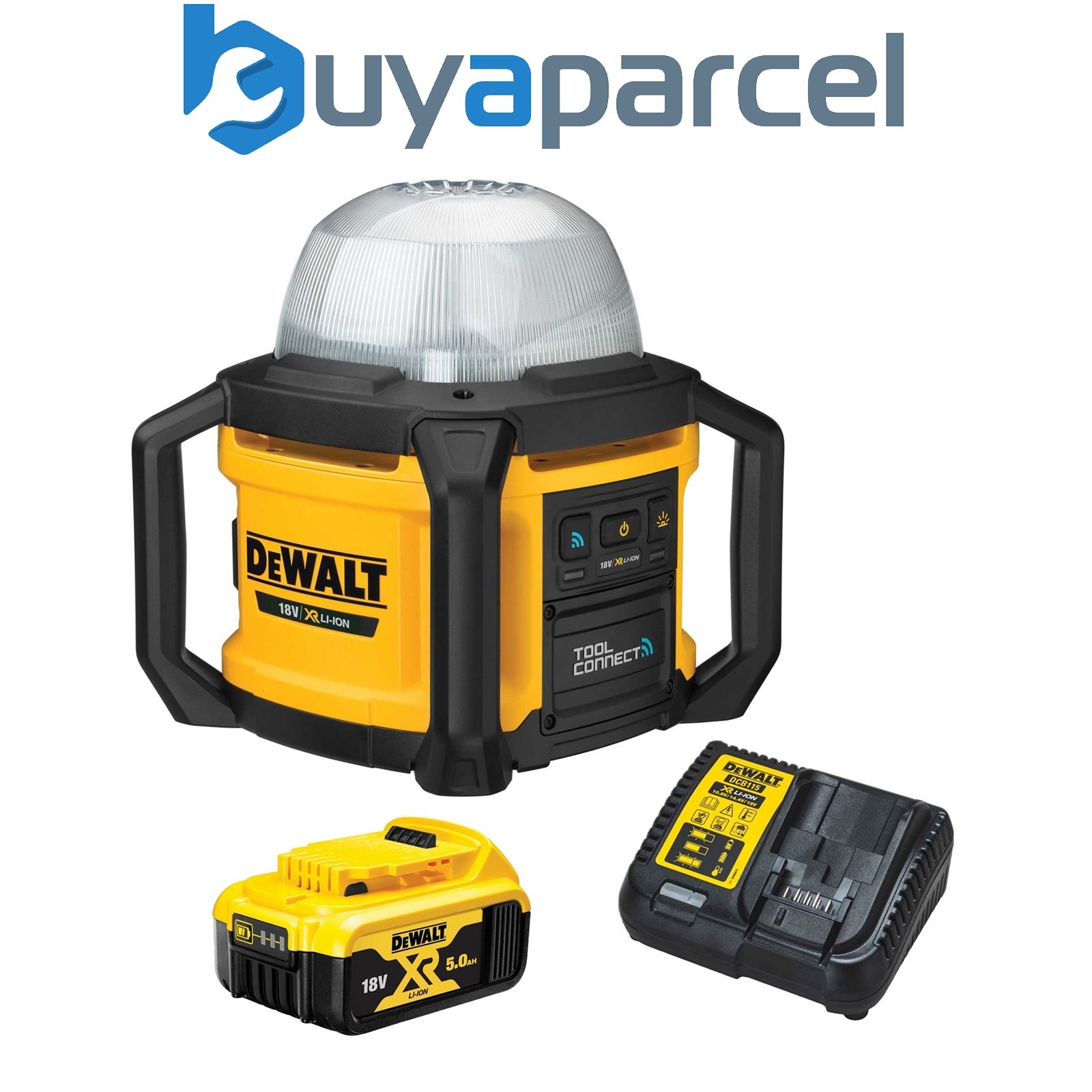 Dewalt DCL074 18v XR Cordless Tool Connect Area Site Job Light LED + 1x5ah