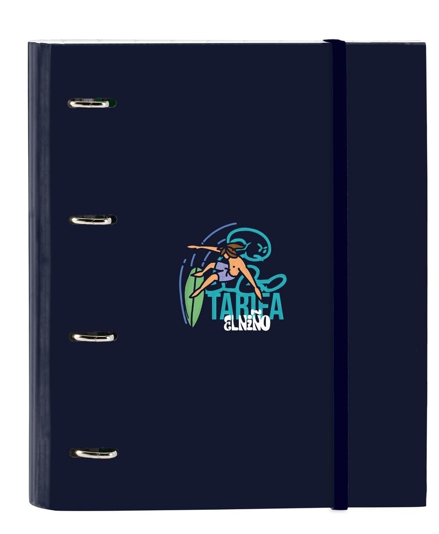 Safta EL NIÑO KOOK – Folder 4 Rings of 35 cm with 100 A4 Sheets, Ideal for Child
