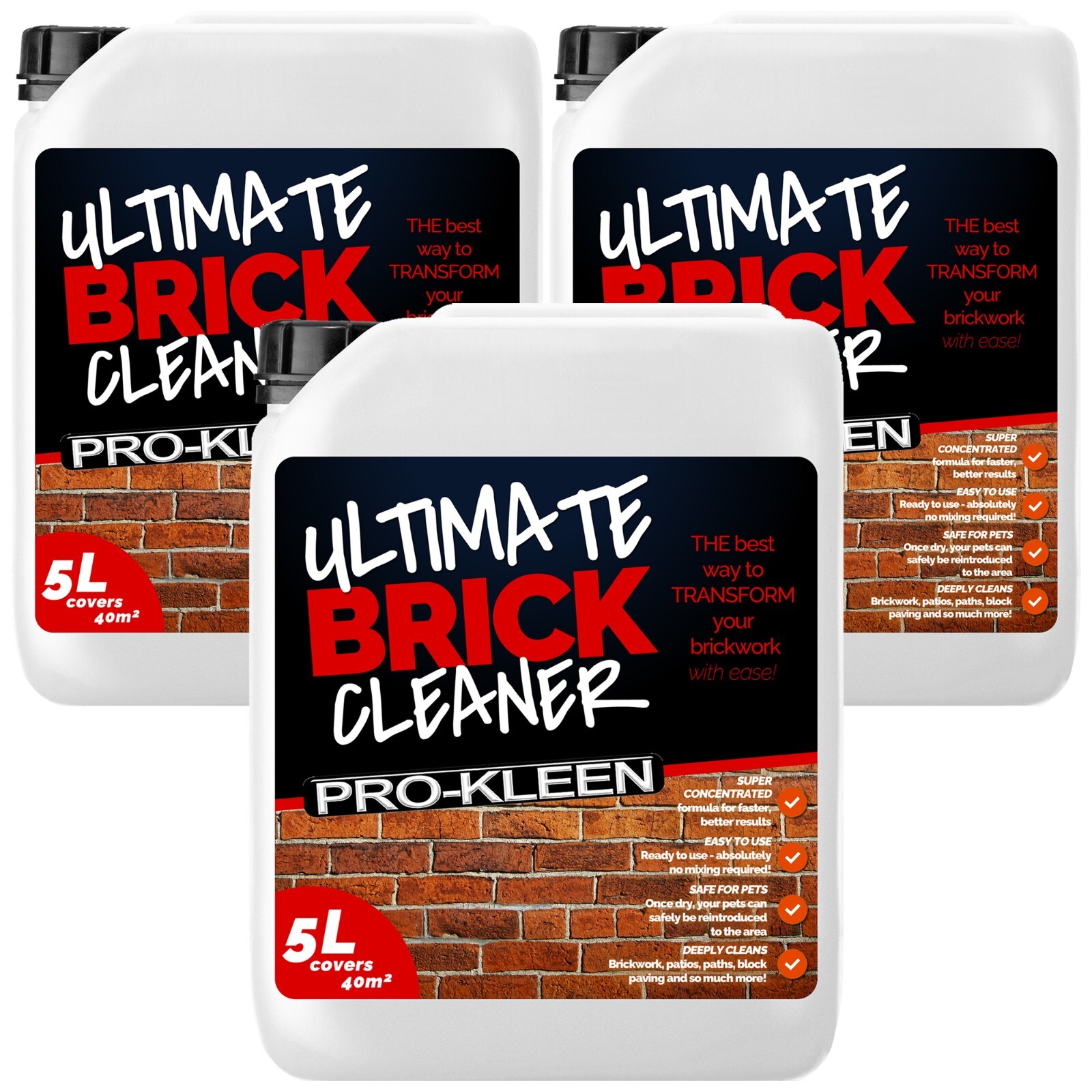 ProKleen Ultimate Brick Cleaner Drives Patio Slabs Paths 15L