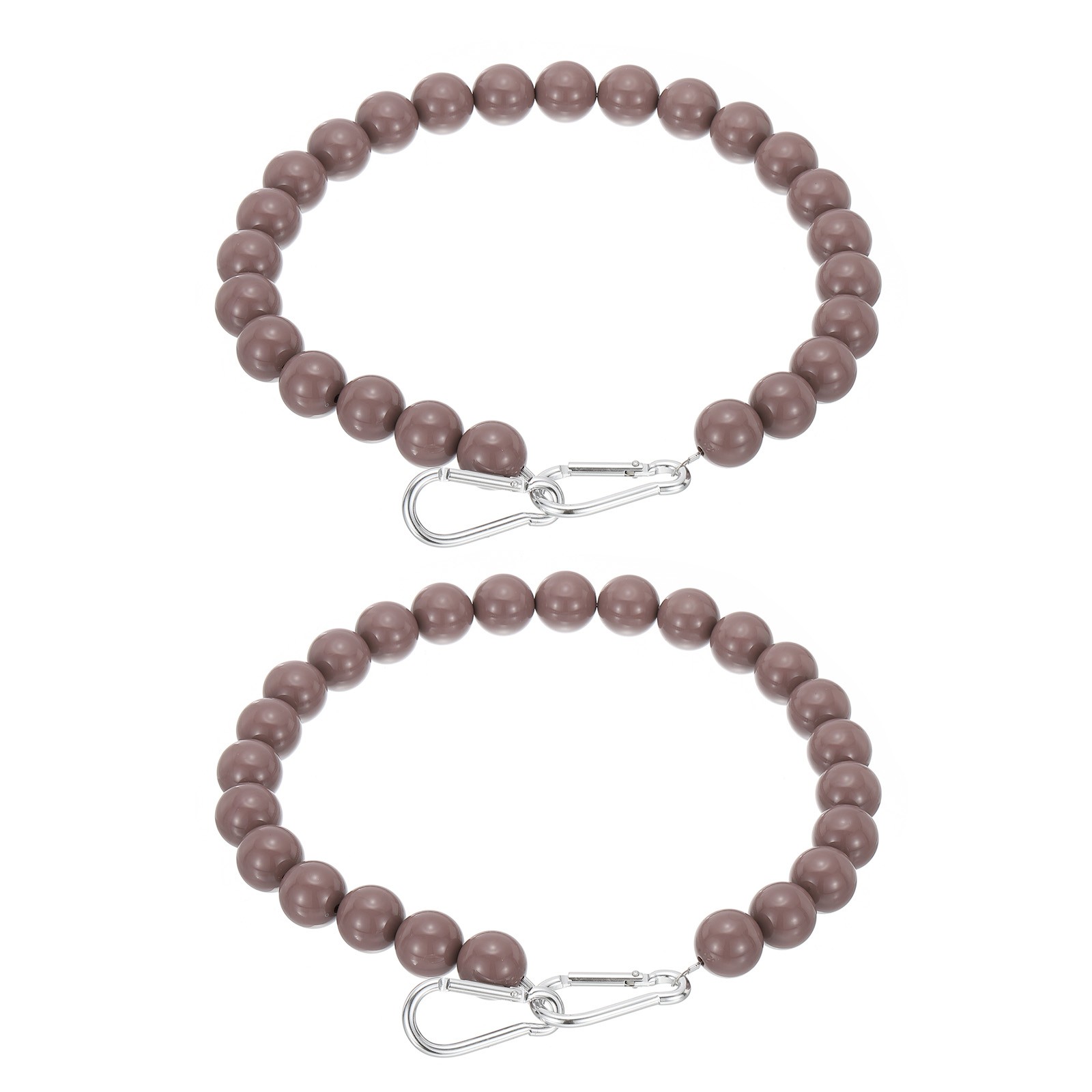 2 Pcs Flagpole Retainer Ring, 25 Beaded Mount Ring Accessories, Brown