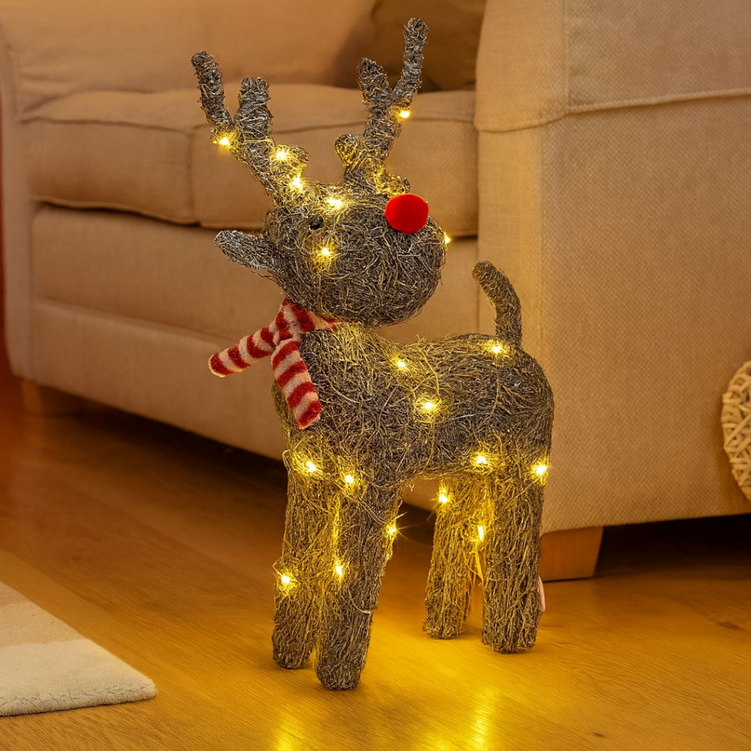 Christmas InLit LED Reindeer Decoration Xmas Indoor Outdoor Light Rudolph 66cm