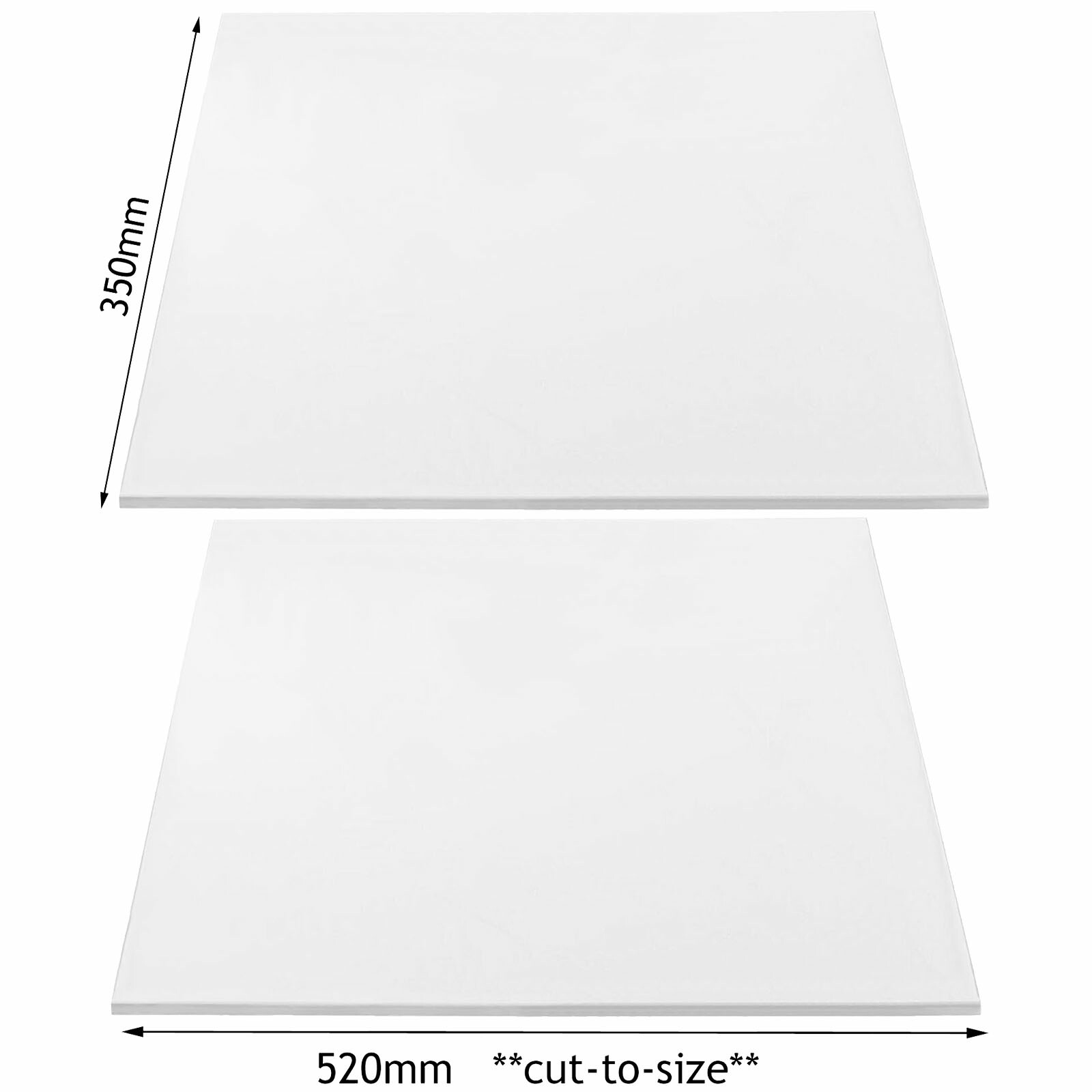 Shelf Clear Perspex for Mini Fridge Beer Caravan Cut to Size 520mm x 350mm x 2