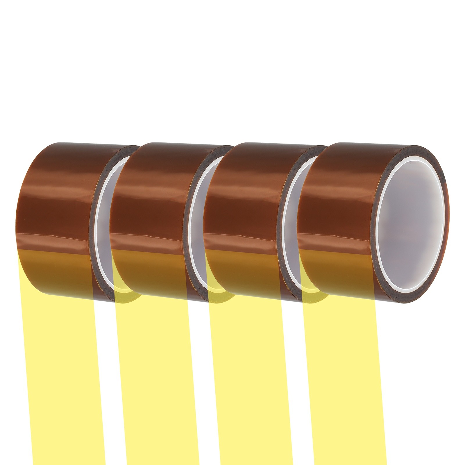 PET Heat Tape 50mm x 33m(108ft), 4 Rolls High Temp Resistant Transfer Tape