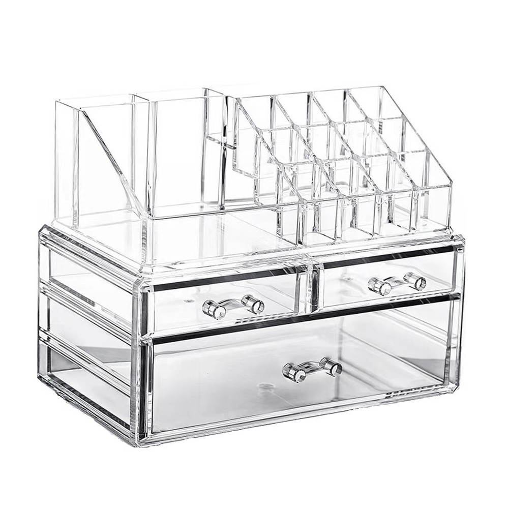 Clear Makeup Organizer Transparent Plastic Enhance Your Vanity, Bathroom3254