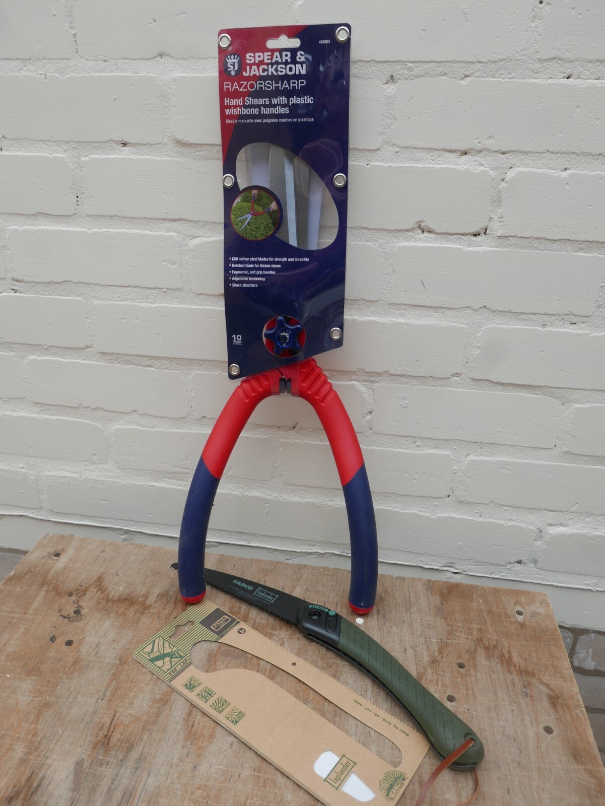 SPEAR & JACKSON 4888HS 9" HEDGE HAND SHEARS + BAHCO 396 LAPLANDER PRUNING SAW
