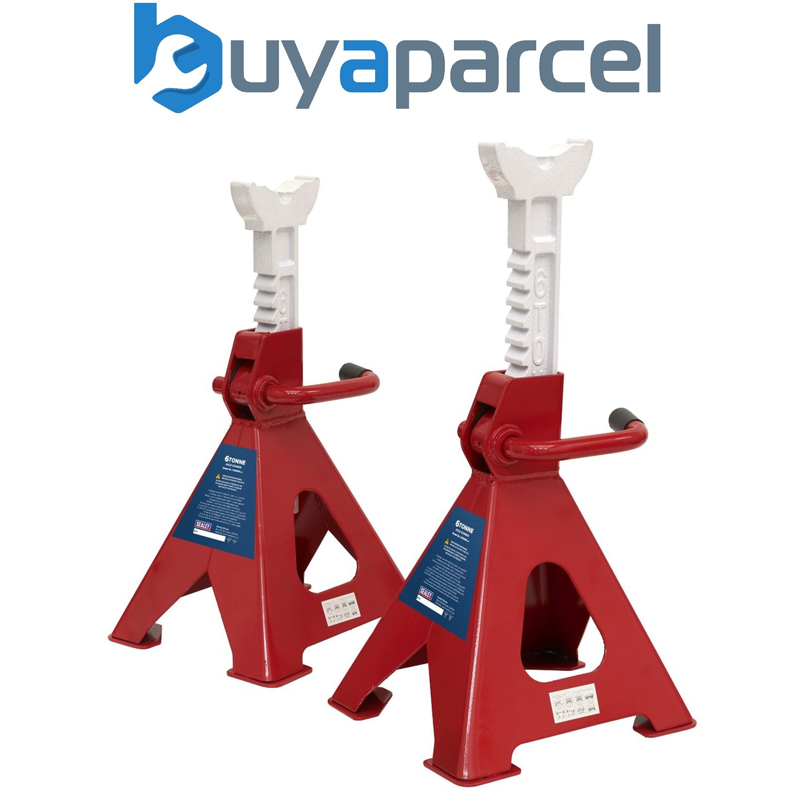 Sealey VS2006 Ratchet Type Axle Stands (Pair) 6 Tonne Capacity per Stand