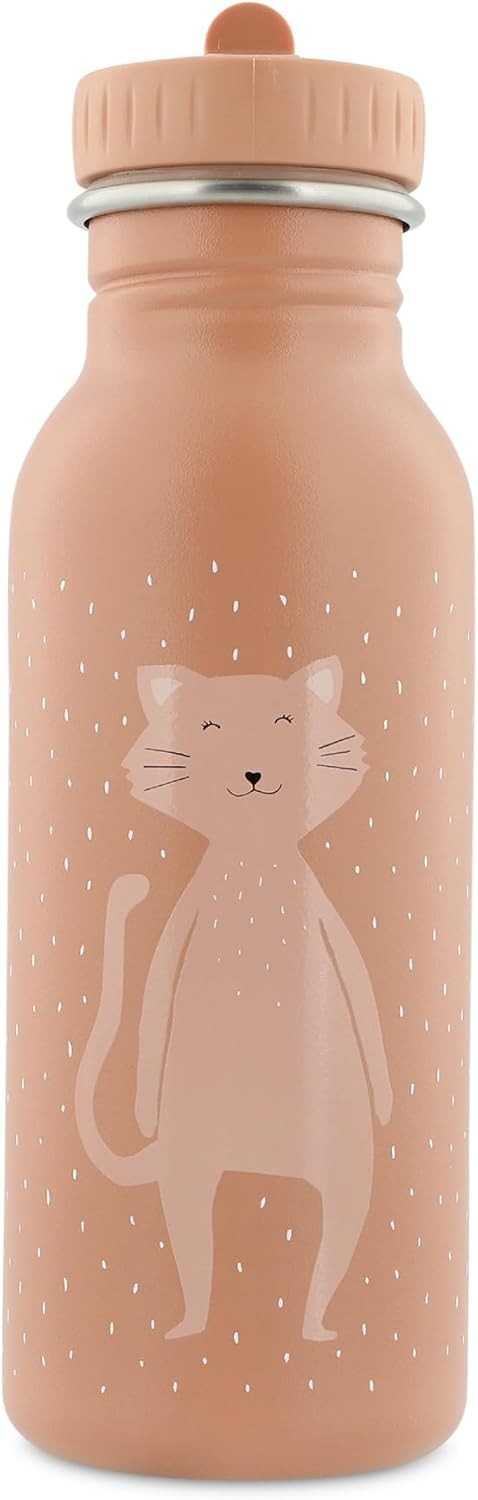 Trixie Drinking Bottle - Mrs. Cat - 500ml Stainless Steel Water Bottle for Kids