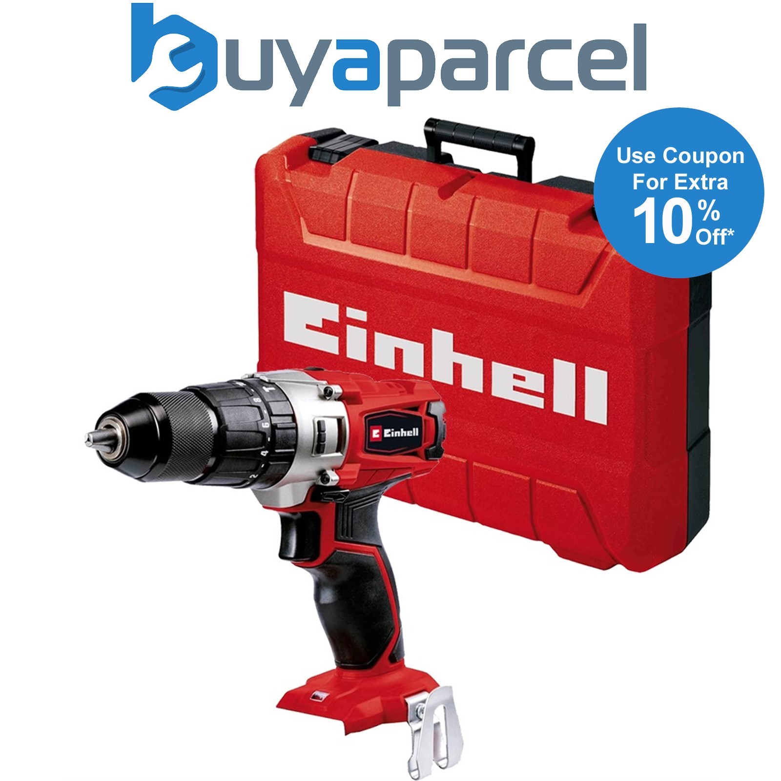 Einhell TE-CD Cordless Combi Drill PXC 18v Metal Chuck TE-CD18/2 SOLO + Case