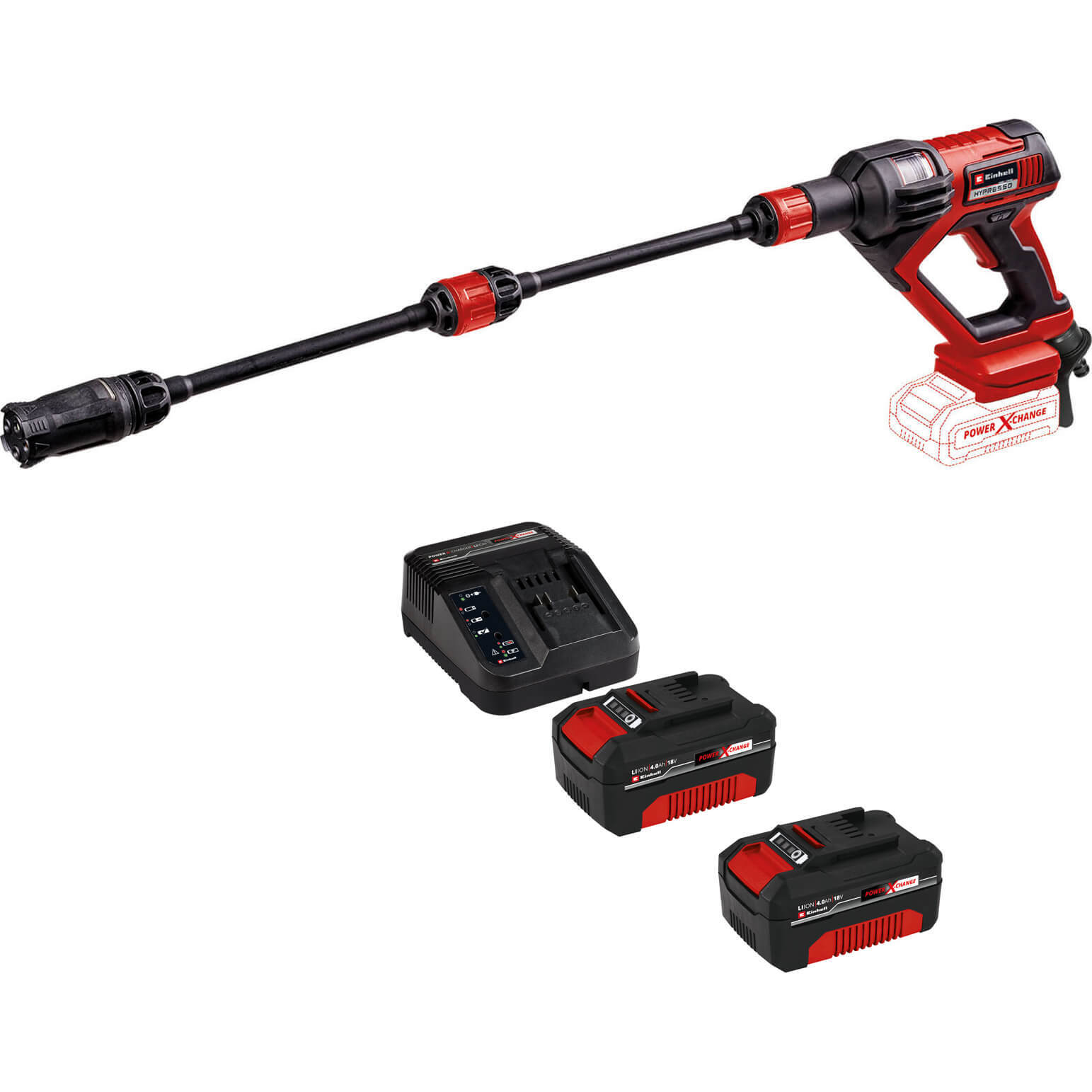 Einhell HYPRESSO 18/24 Li 18v Cordless Pressure Washer 2 x 4ah Li-ion