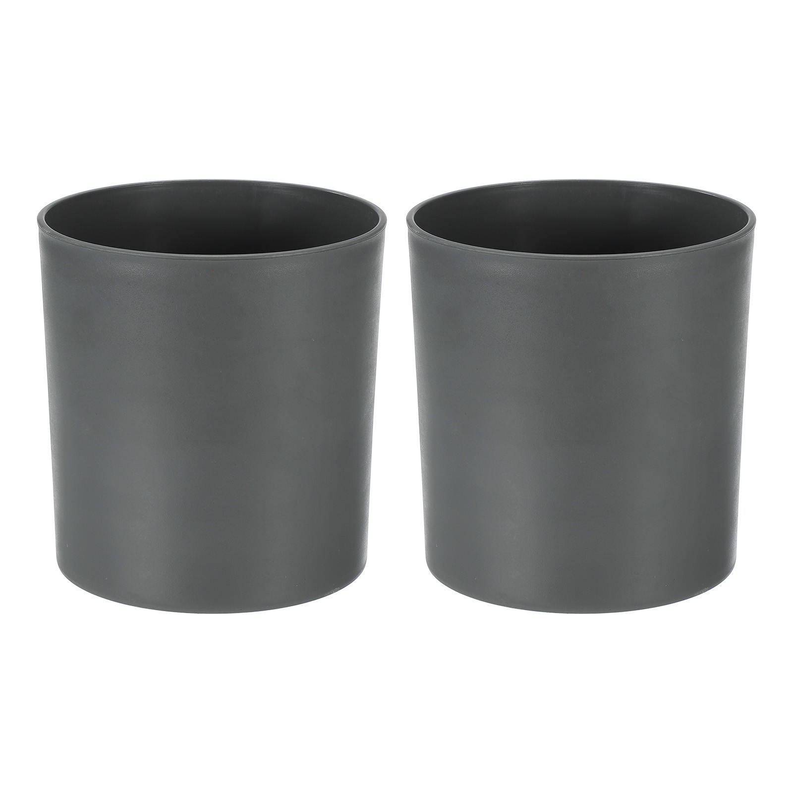 2-Pack Plastic Plant Pots, 7 Inch Plastic Round Flower Pots [Gray]