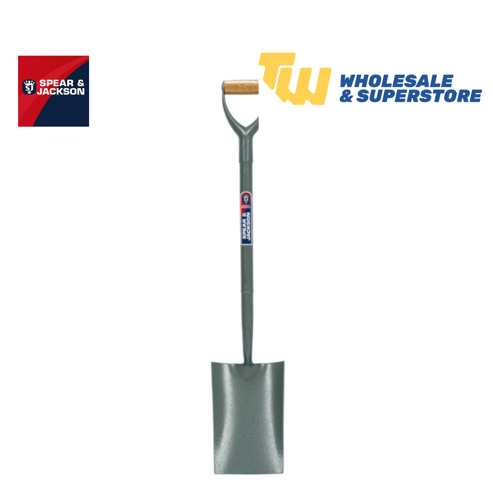 Spear & Jackson 28" Tubular Carbon Steel Contractors Trenching Shovel MYD 2006AP