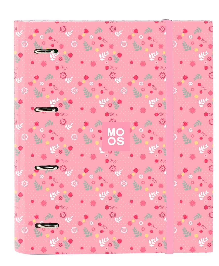 Safta MOOS Passion – 4 Ring Binder 35 cm with 100 A4 Sheets, Ideal for Children