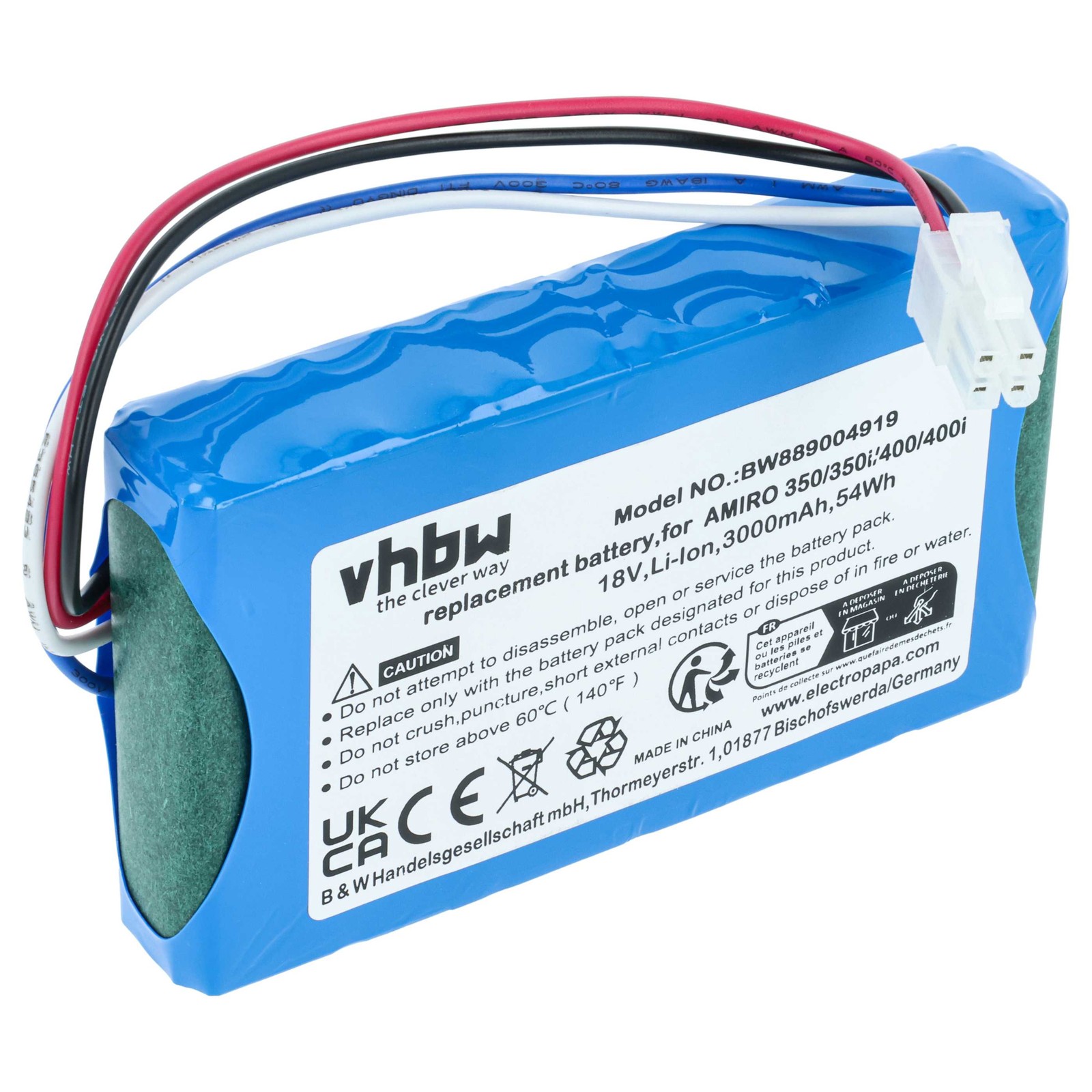 Battery for Yard Force Compact 400Ri 280R 3000mAh 18V