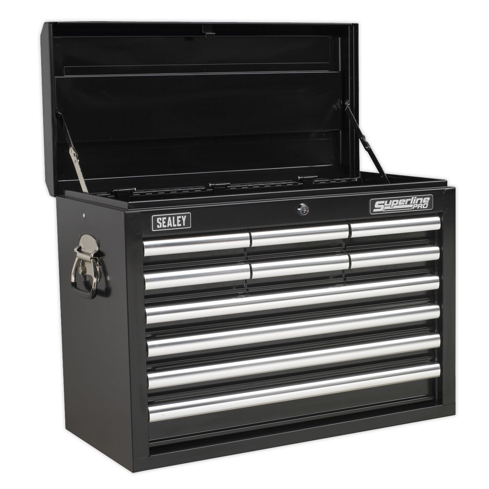 Sealey Topchest 10 Drawer with Ball Bearing Runners - Black Tool Chest AP33109B