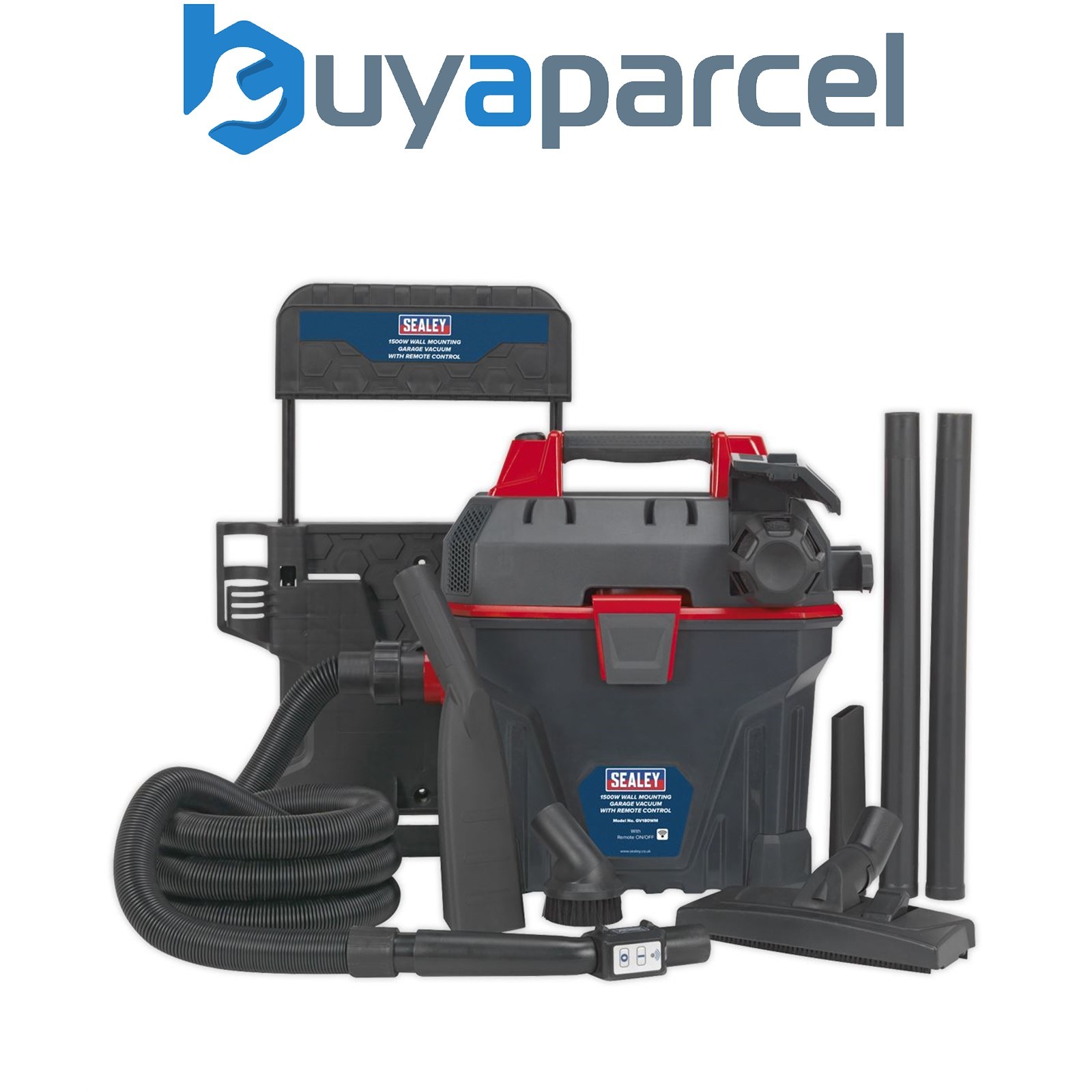 Sealey GV180WM Wall Mounting Garage Vacuum with Remote Control 1500W/230V