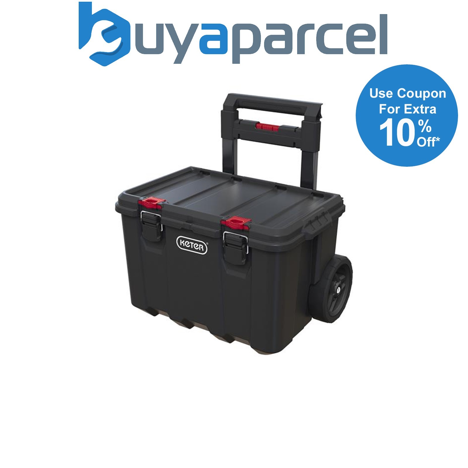 Keter Roc 251493 Stack N Roll Tool Box Case Wheeled Cart KETSNRCART