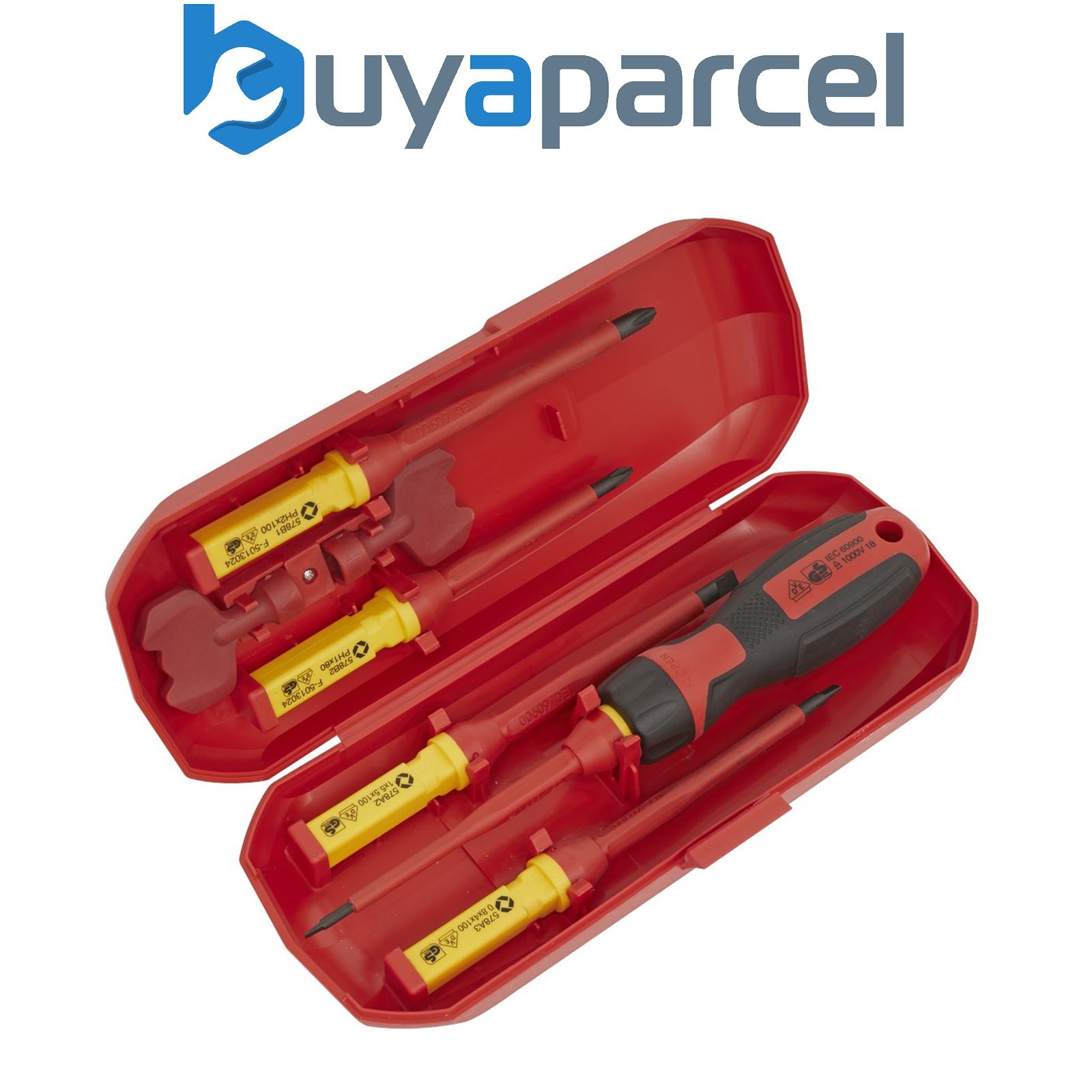 Sealey AK61280 Premier Interchangeable Screwdriver Set 8pc - VDE Approved