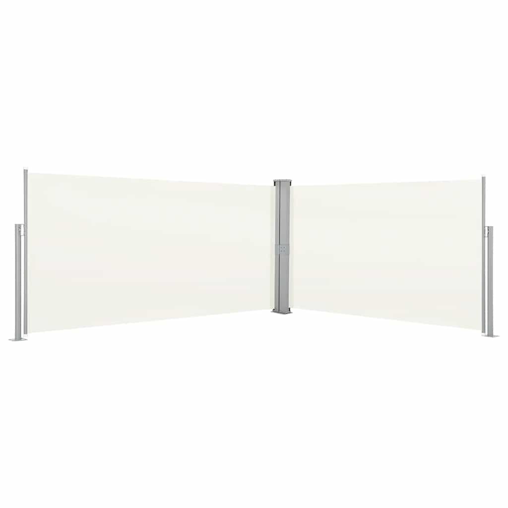 Retractable Side Awning 160x600cm Cream Outdoor Windscreen Sunshade vidaXL