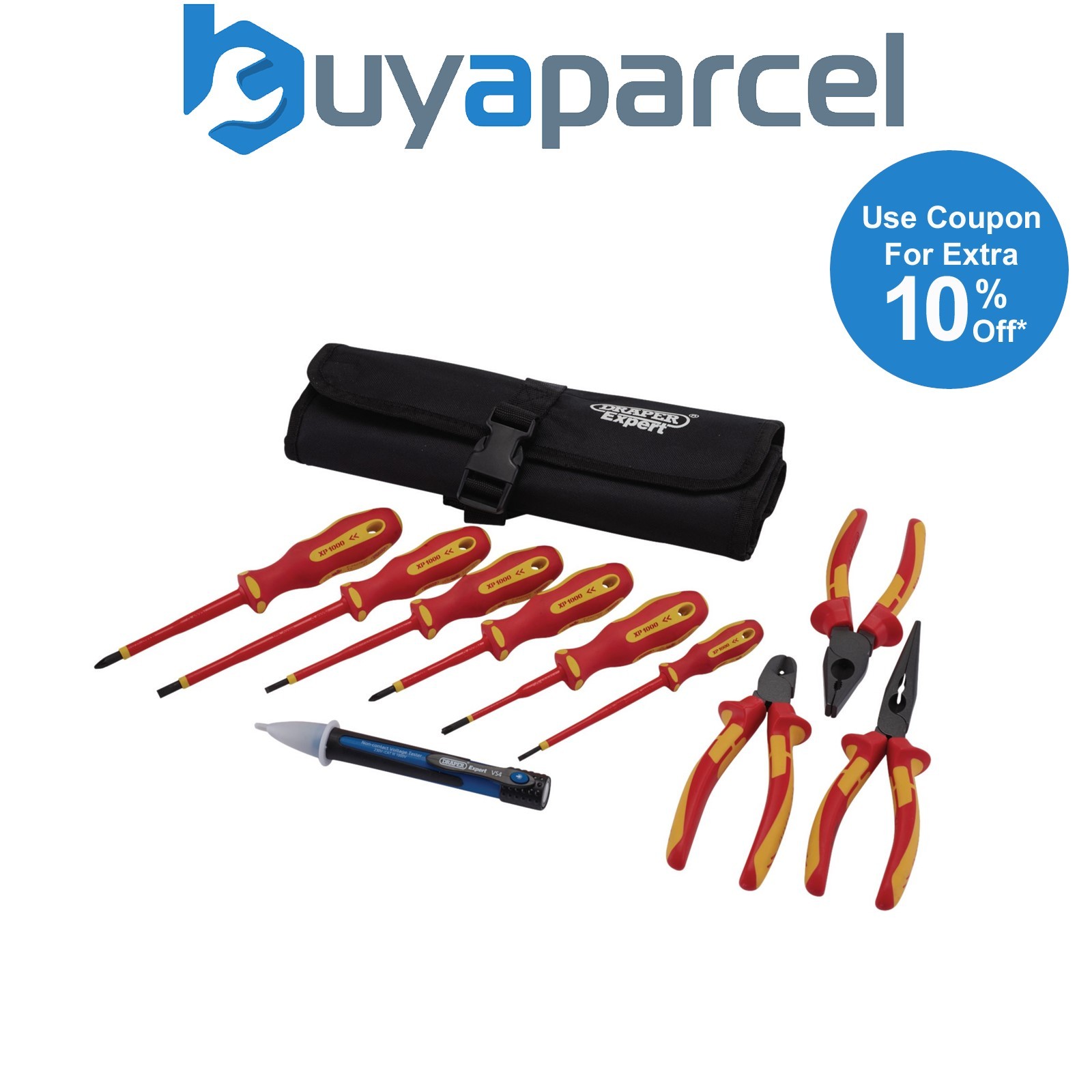 Draper 94852 XP1000 VDE Electrical Tool Kit (10 Piece)