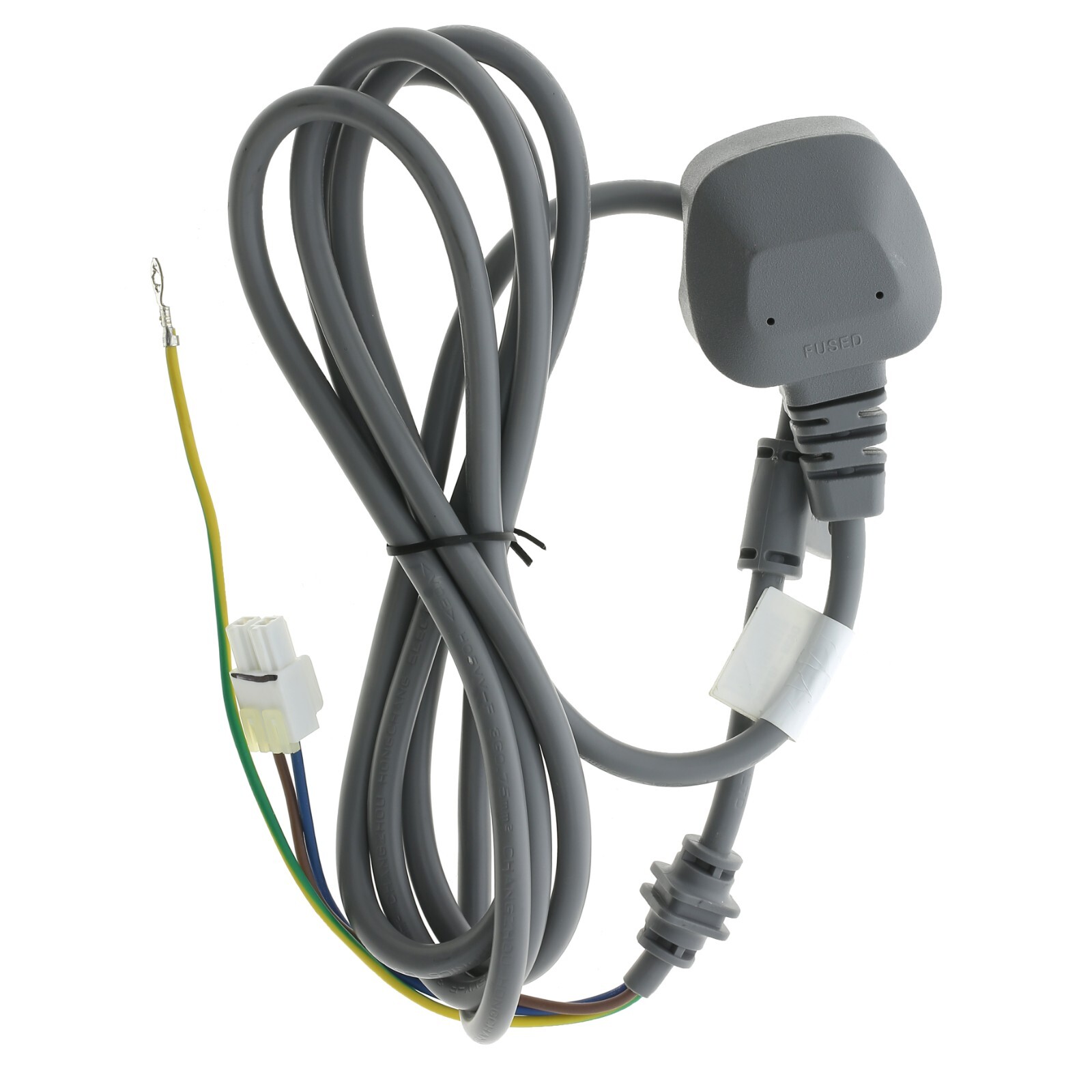 Samsung Fridge Freezer Mains Power Cable Flex Cord with UK 3 Pin Plug Grey