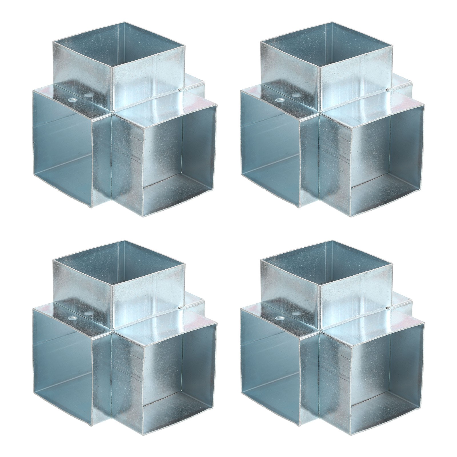 4-Way Gazebo Brackets Kit, Angle Bracket for 2.4" x 2.4" Lumber (4 Pack)