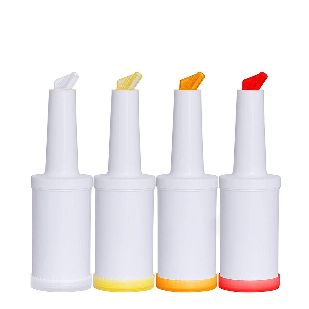 4 Pack Bar Pour Juice Pouring Bottle Containers 34 Oz Plastic Juice3168