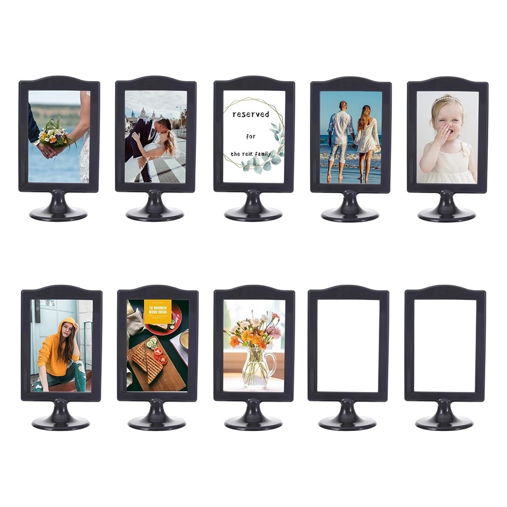 Sided Standing Picture Frames 4 X 6 Inch Pedestal Photo Frame Plastic Self8033